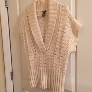 Wool/Cashmere Blend Short Sleeve Sweater